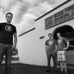 (left to right) Bryan Maher (brewer), Graham Spence, Phil Hipkiss