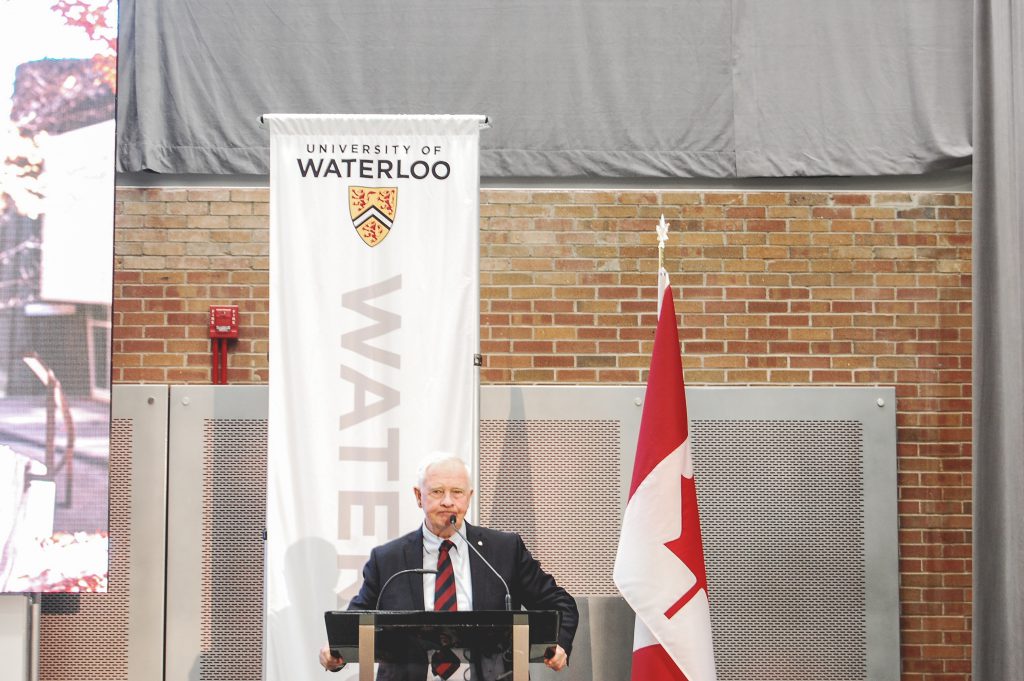 Governor General David Johnston speaking at Hagey Hub. Photo by Paula de Villavicencio