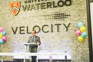 UW President Feridun Hamdullahpur speaks at the event. Photo by Meehakk Mulani