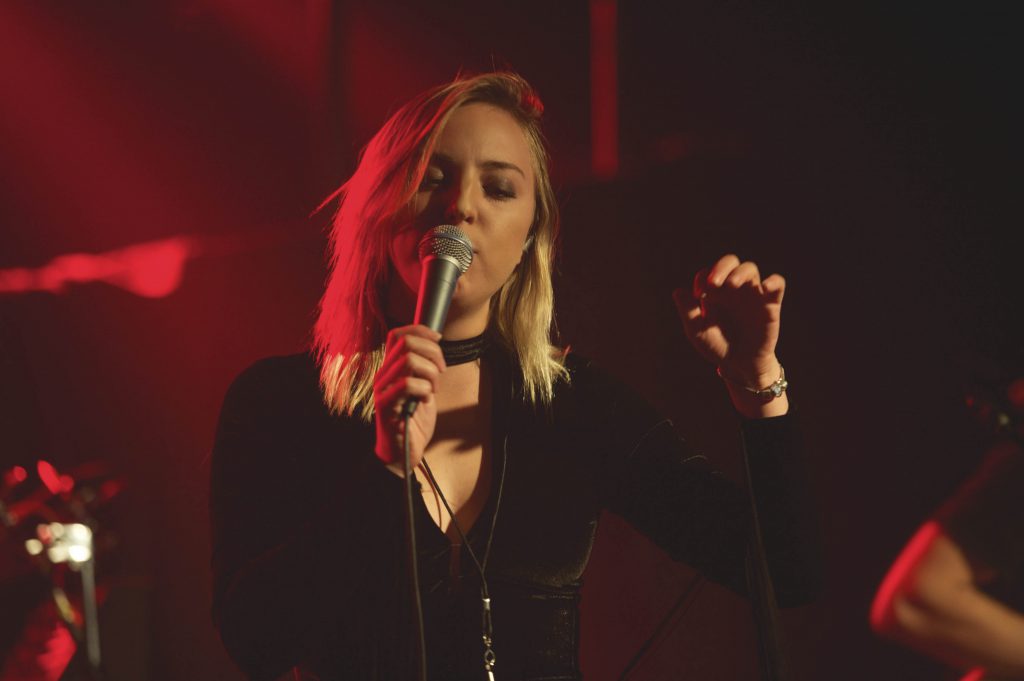 Opening act Lowell performing at Maxwell's. Photo by Norman Masanga