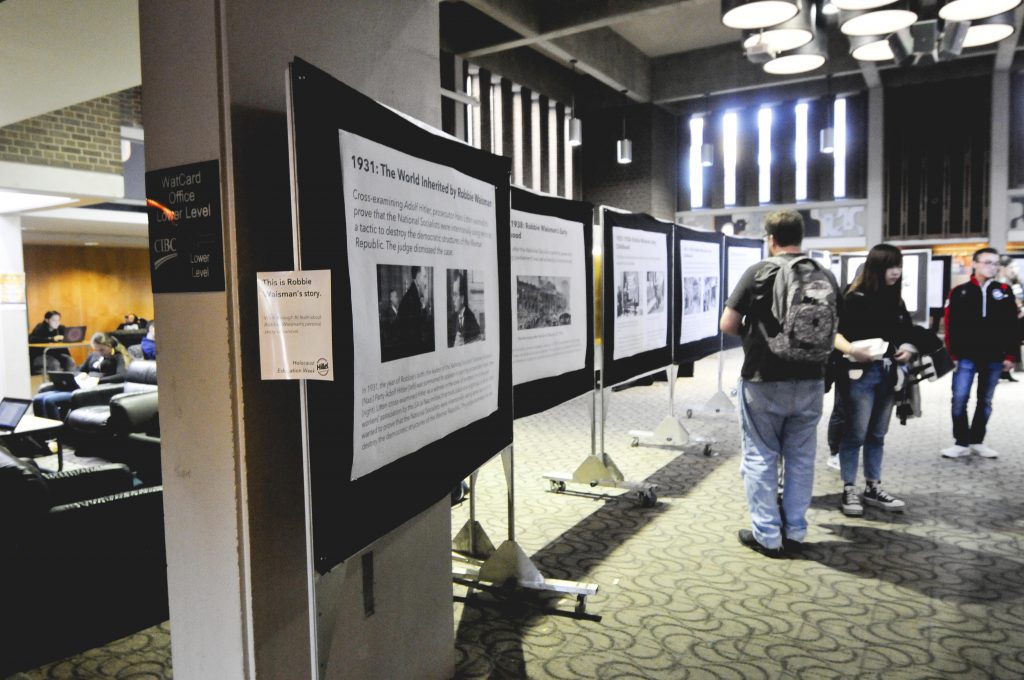 Holocaust Exhibition in the SLC Great Hall. Photo by Ju Hyun Kim