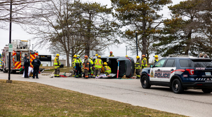 Kitchener man sent to hospital after vehicle rollover in OV parking lot