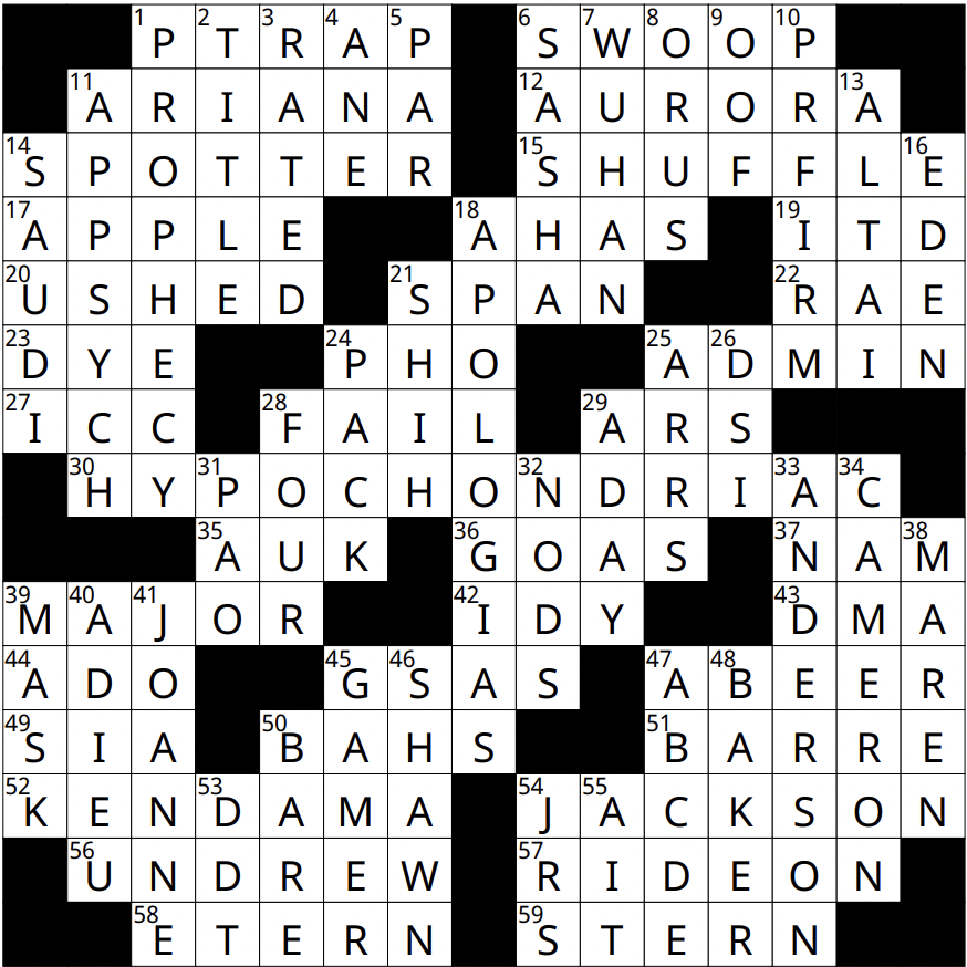 May crossword solutions